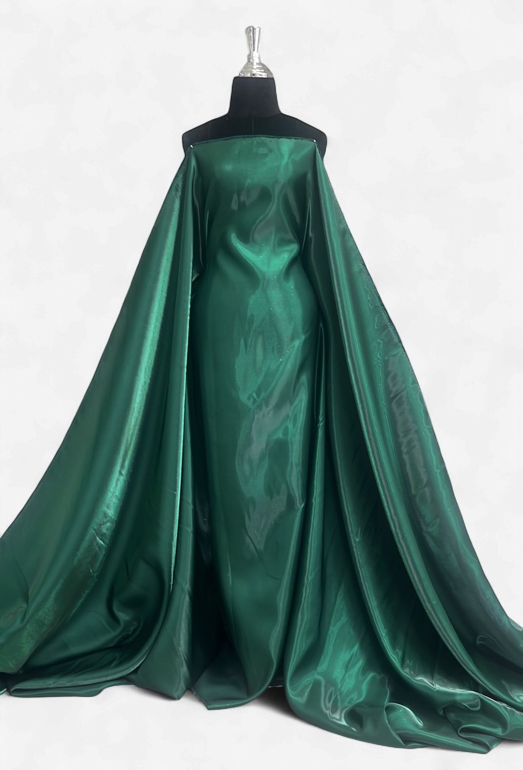 Shimmer Satin Luxurious Mercado-(per m)-150-01-Bottle Green