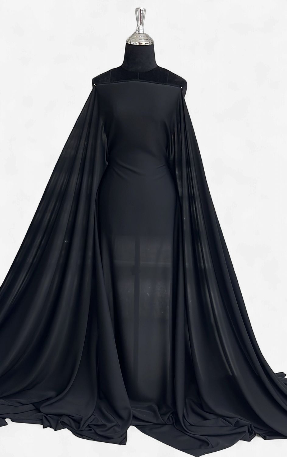 SWISS NIDA FORMAL BLACK -(per m)-170-99-FORMAL BLACK-Premium, silky-smooth dressmaking fabric with a elegant, soft drape.
