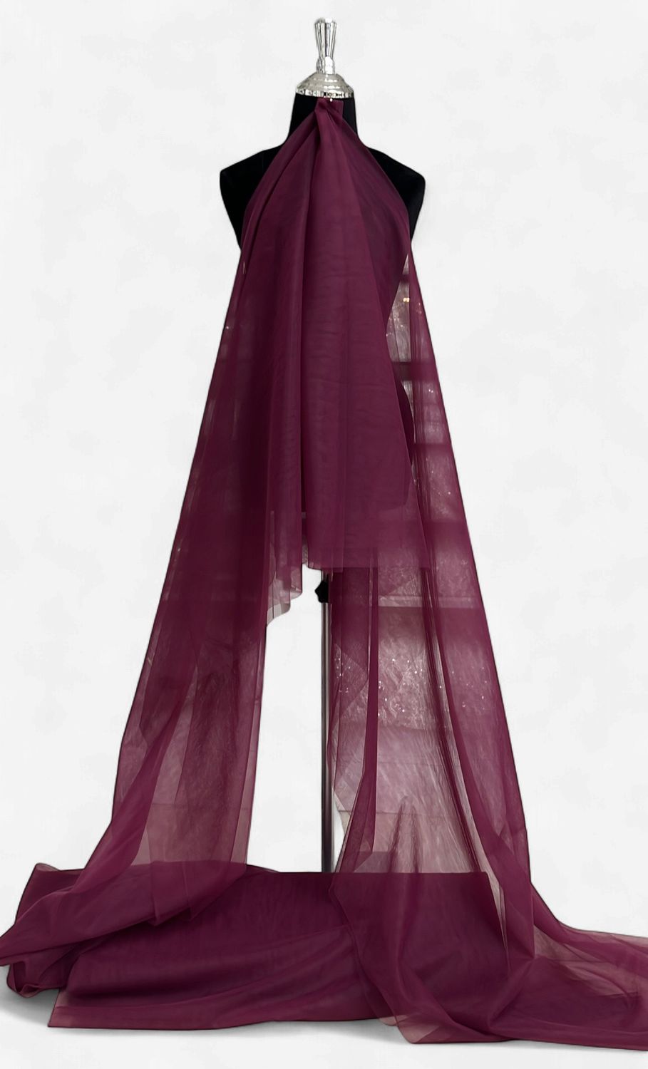 300CM SUPERFINE MESH -(per m)-300-212-WINE-A sheer, micro-hole netting with a soft hand-feel, usually made of nylon for extra stretch/softness.