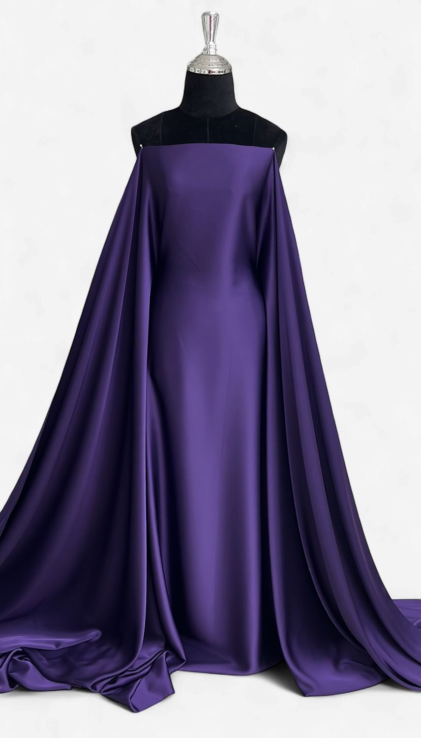PARIS SILK -(per m)-150-21-GRAPE-Despite the name "silk", commercial Paris Silk is a high-grade, silky-smooth synthetic imitation silk.