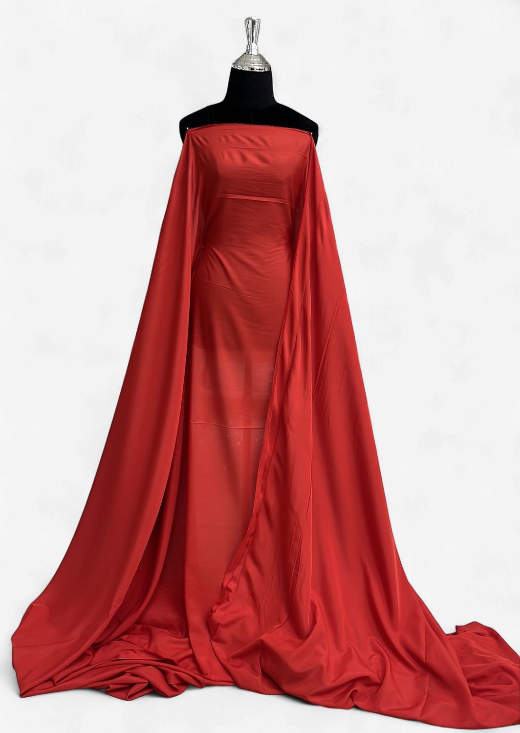 PONGEE LINING -(per m)-150-07-RED-A lightweight, tightly woven, smooth fabric specifically used for lining garments.