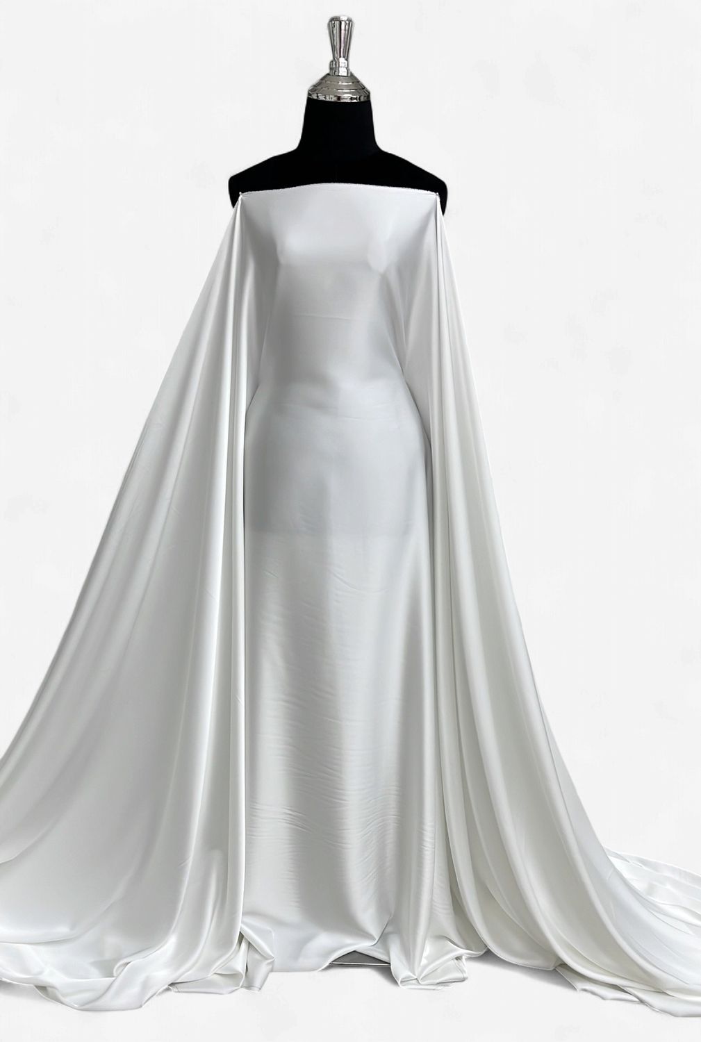 PARIS SILK -(per m)-150-25-SILK WHITE-Despite the name "silk", commercial Paris Silk is a high-grade, silky-smooth synthetic imitation silk.