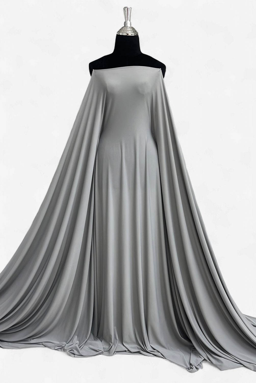 ITY BON BON (KOREAN) -(per m)-150-108-SILVER-Interlock Twist Yarn. Highly elastic, smooth, slinky, cool-to-the-touch jersey knit.
