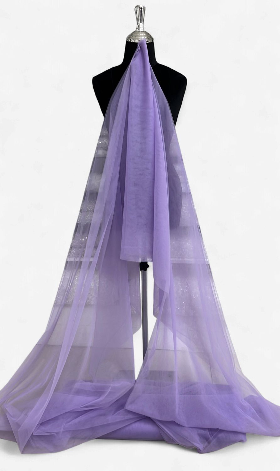 300CM SUPERFINE MESH -(per m)-300-159-LILAC-A sheer, micro-hole netting with a soft hand-feel, usually made of nylon for extra stretch/softness.