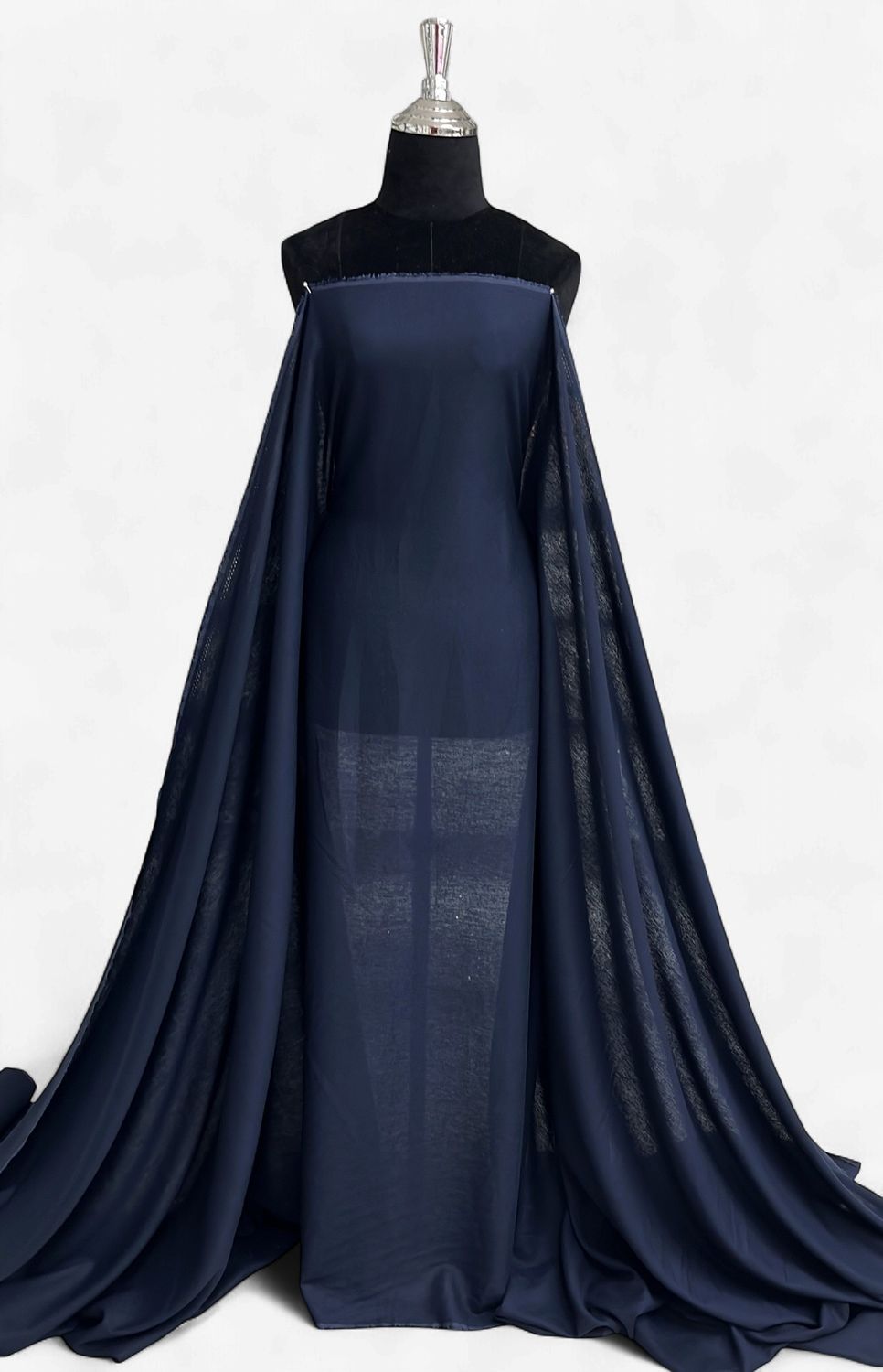 LINEN VISCOSE -(per m)-150-26-NAVY-A highly popular blend combining the natural texture of linen with the soft drape of viscose.