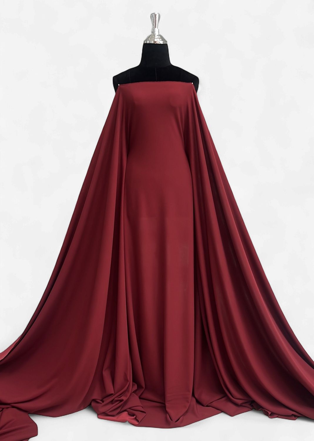 SCUBA CREPE-(per m)-150-48-WINE-A double-knit fabric with a smooth, spongy interior and a textured crepe exterior.