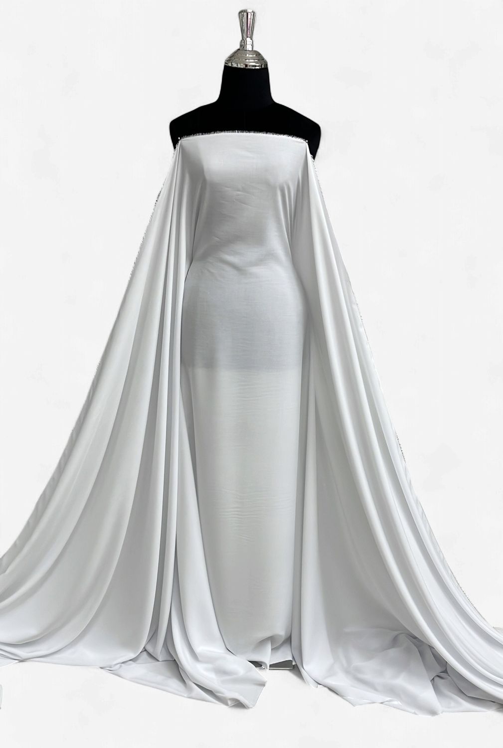 RAYON POPLIN PD -(per m)-150-01-WHITE-A breathable, soft, plain-weave fabric with a beautiful fluid drape (PD stands for Plain Dyed).