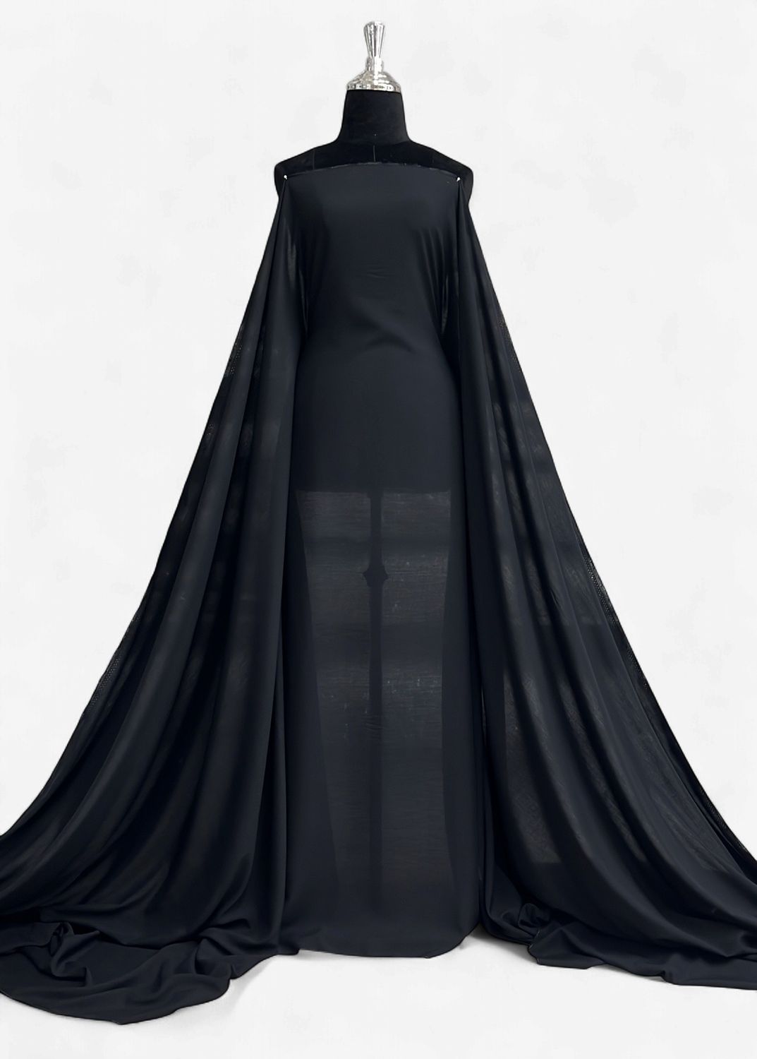 RAYON POPLIN PD -(per m)-150-15-BLACK-A breathable, soft, plain-weave fabric with a beautiful fluid drape (PD stands for Plain Dyed).