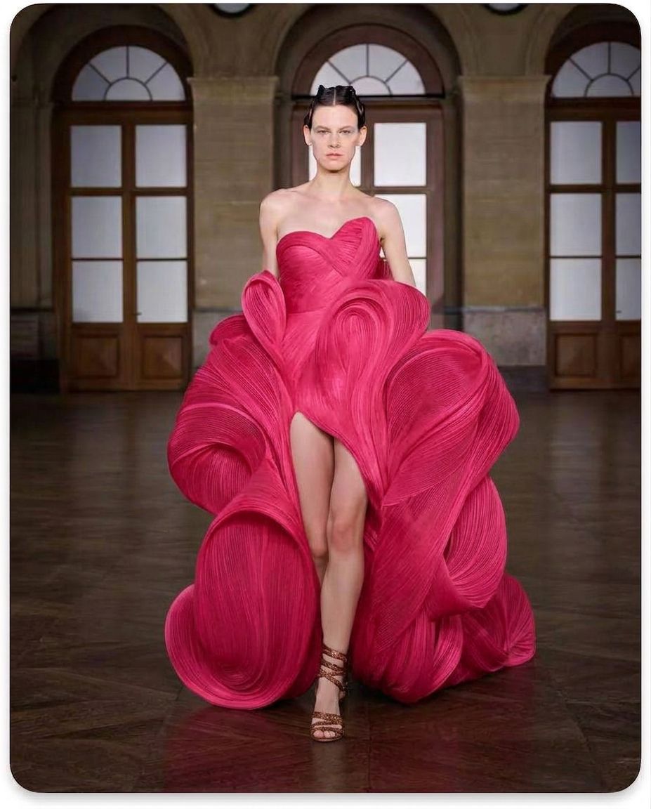 WIRED ORGANZA Bridal Fabric-/m-35-05-CERISE1