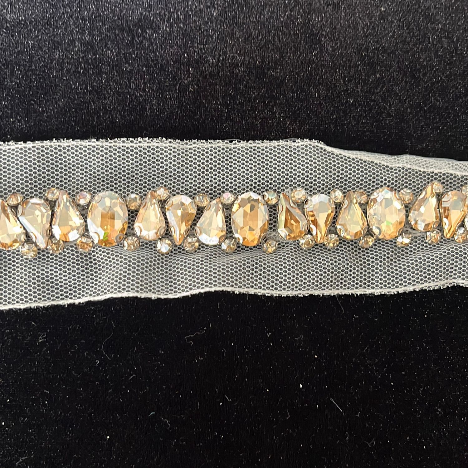 Braid with JewelStones/Beads /m--150-24-WHITE ROSE GOLD