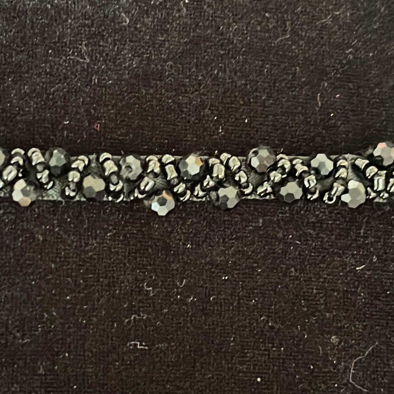 Braid with JewelStones/Beads /m--150-13-BLACK BLACK