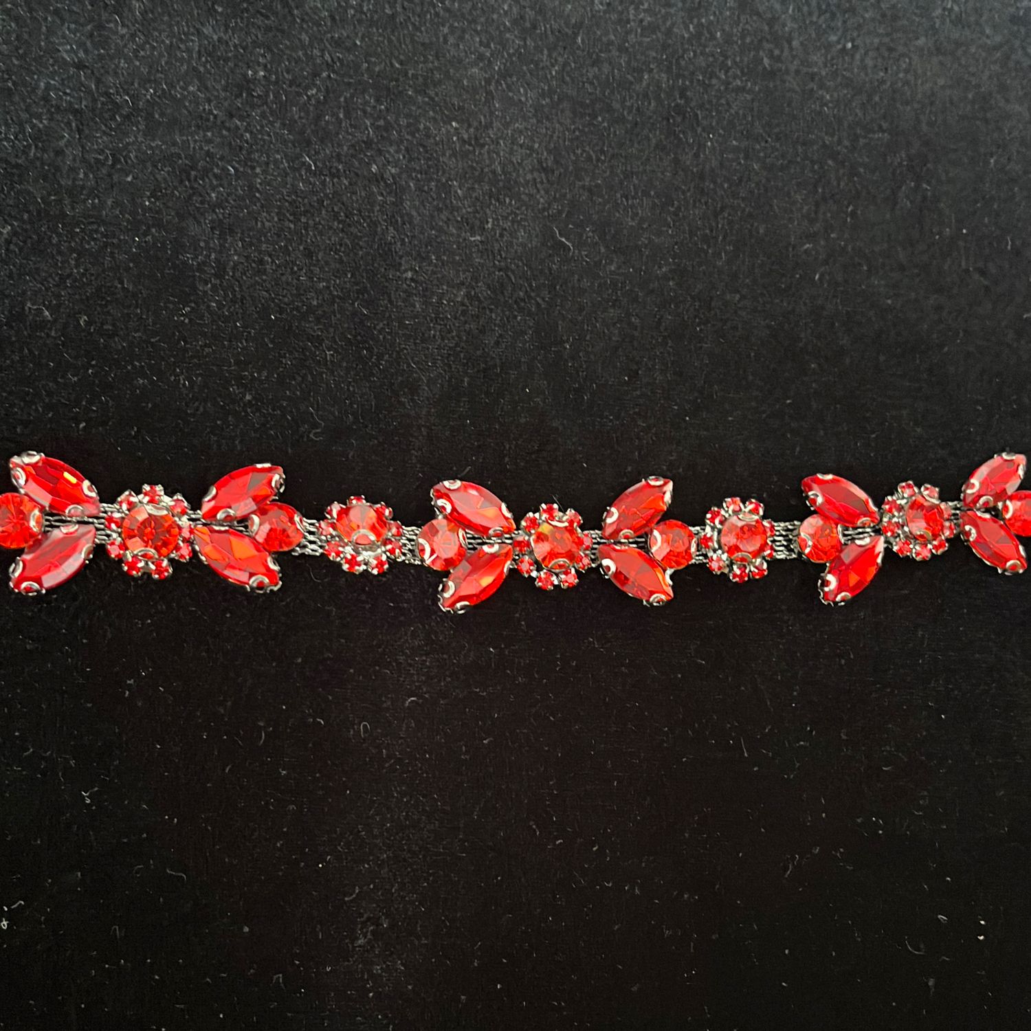 Braid with JewelStones/Beads /m--150-28-RUBY