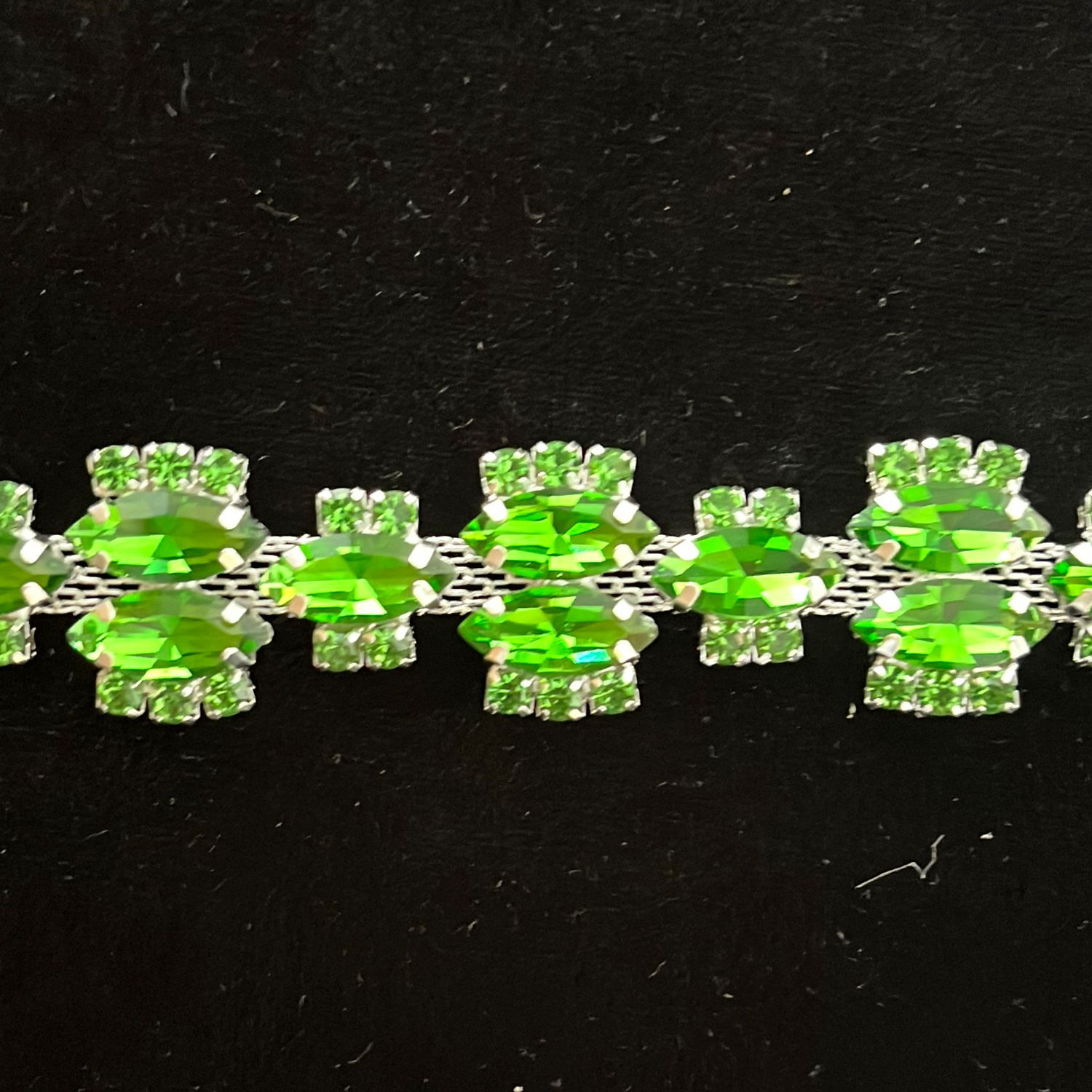 Braid with JewelStones/Beads /m--150-35-EMERALD