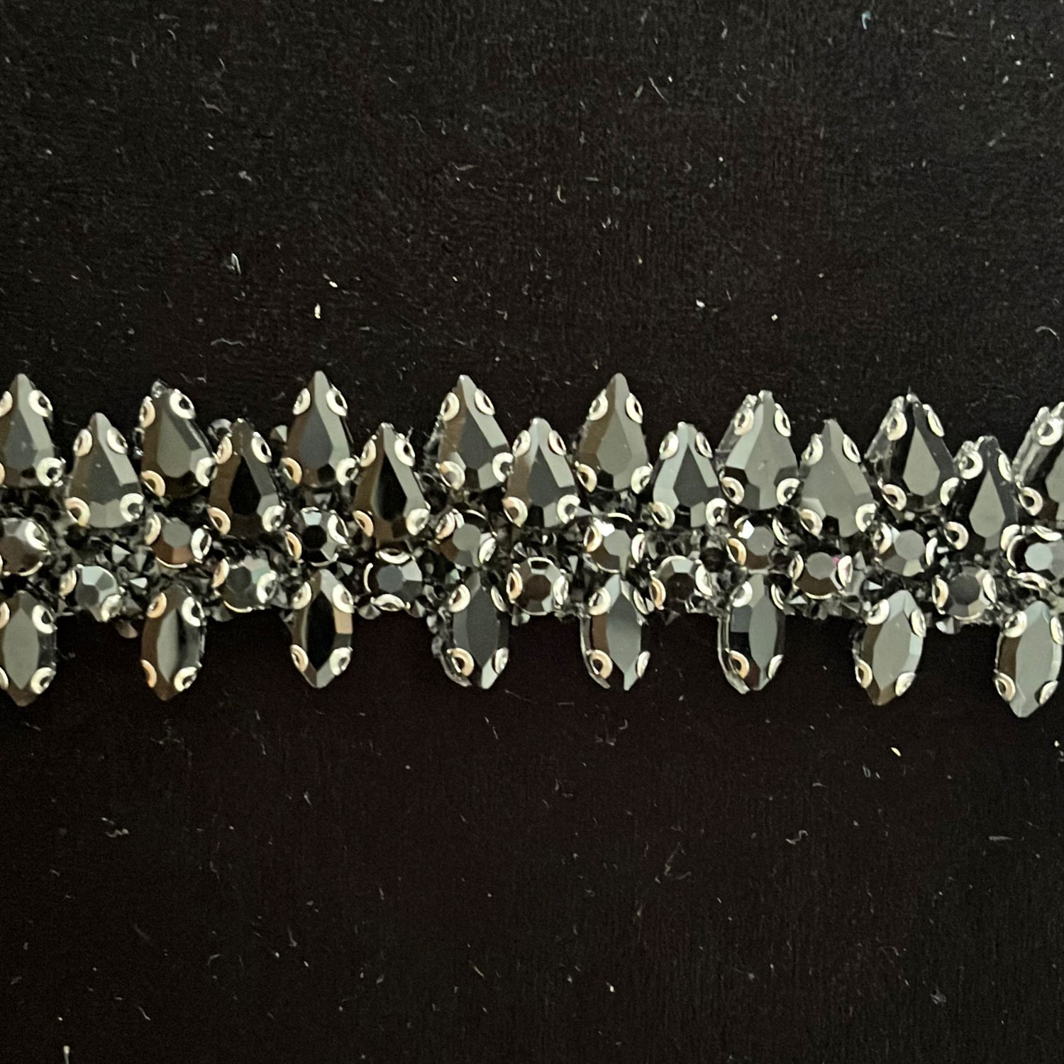 Braid with JewelStones/Beads /m--150-33-BLACK