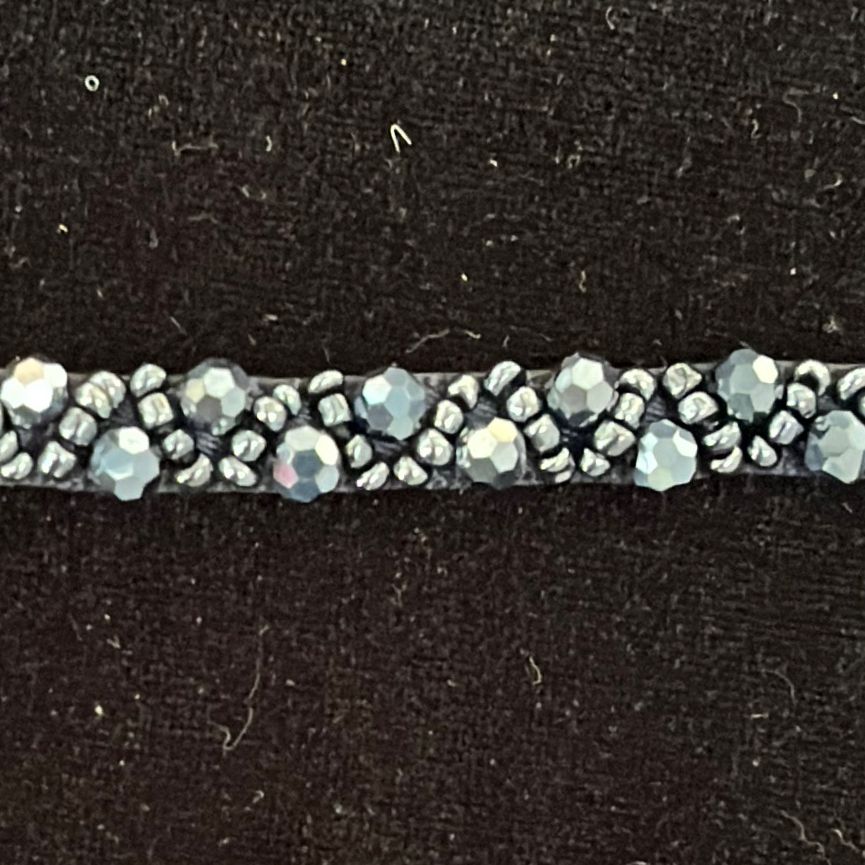 Braid with JewelStones/Beads /m--150-14-SLATE