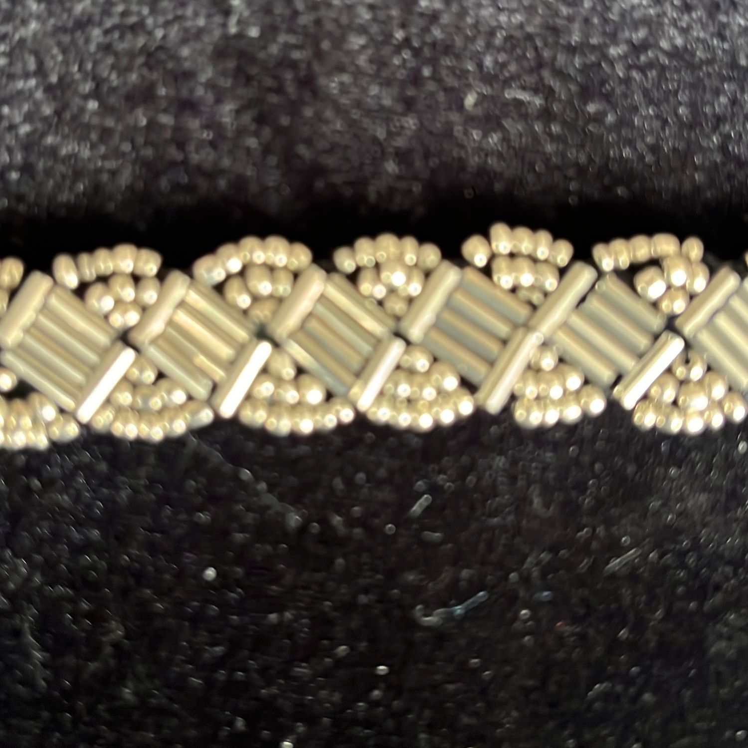 Braid with JewelStones/Beads /m--150-17-GUNMETAL