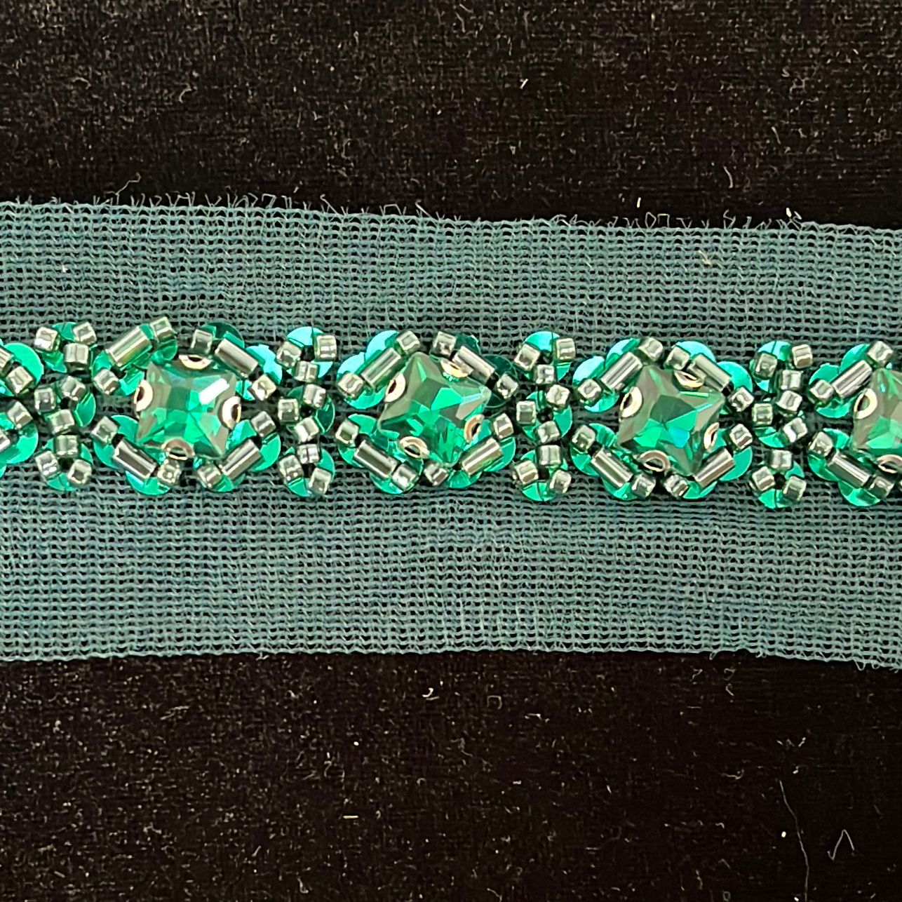 Braid with JewelStones/Beads /m--150-30-JADE