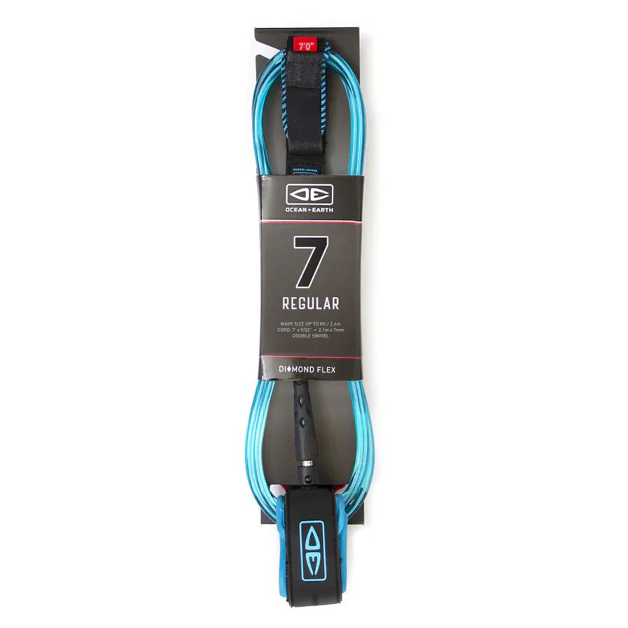 Ocean &amp; Earth Diamond Flex Regular Leash Blue - 7ft