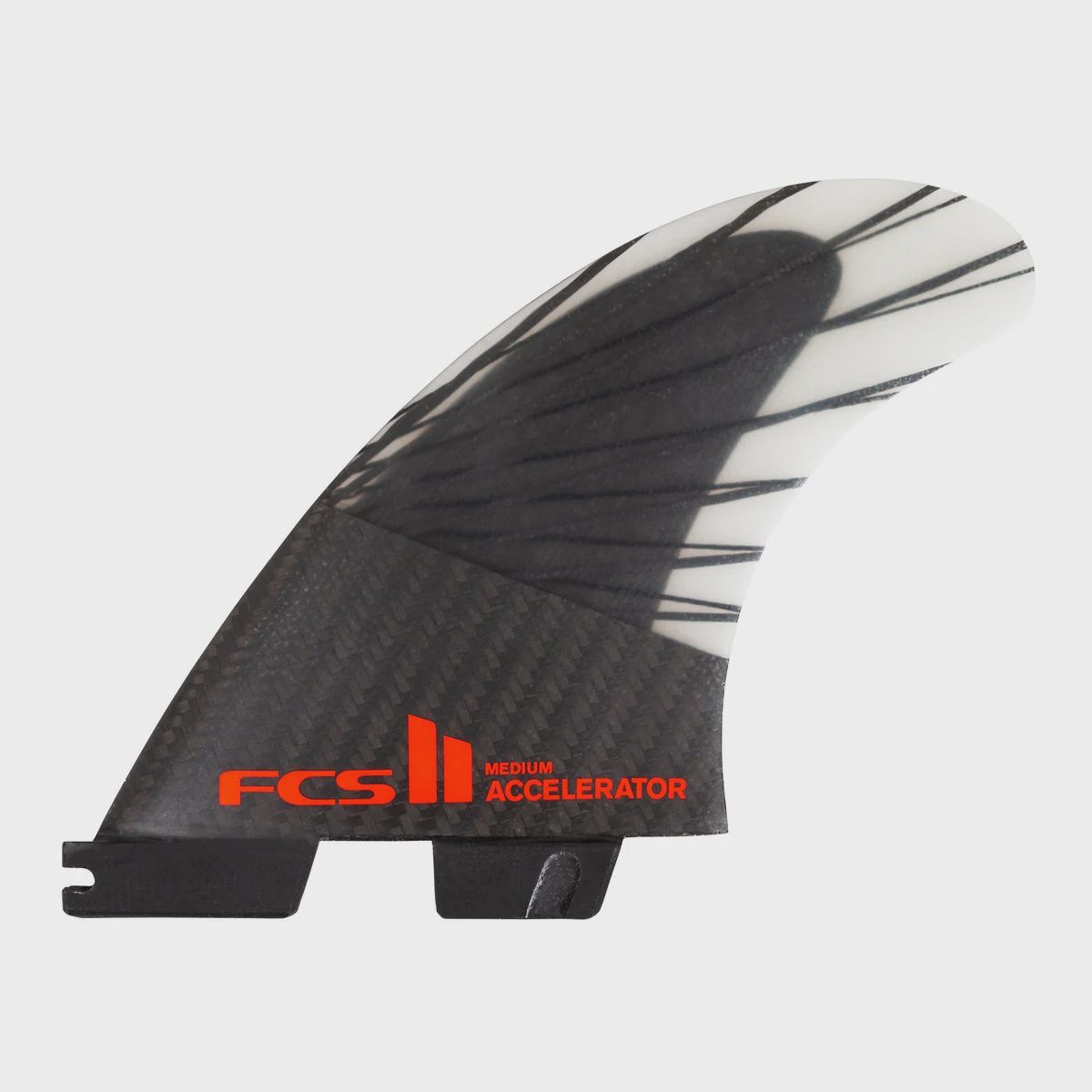 FCS II Accelerator PC Carbon Tri Fin fins Medium - Black/Red