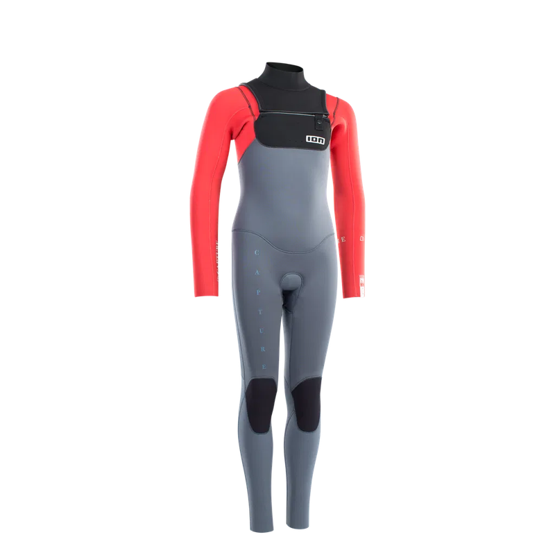 ION Wetsuits Capture Junior 5/4 Chest Zip Red/Grey