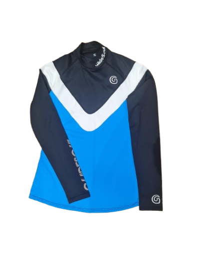 GlideSoul Rash Vest Long Sleeve Black/Blue/White