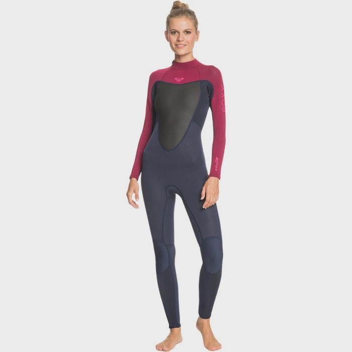 Roxy Womens Prologue 3/2 Full Wetsuit Burgundy/Navy 2022