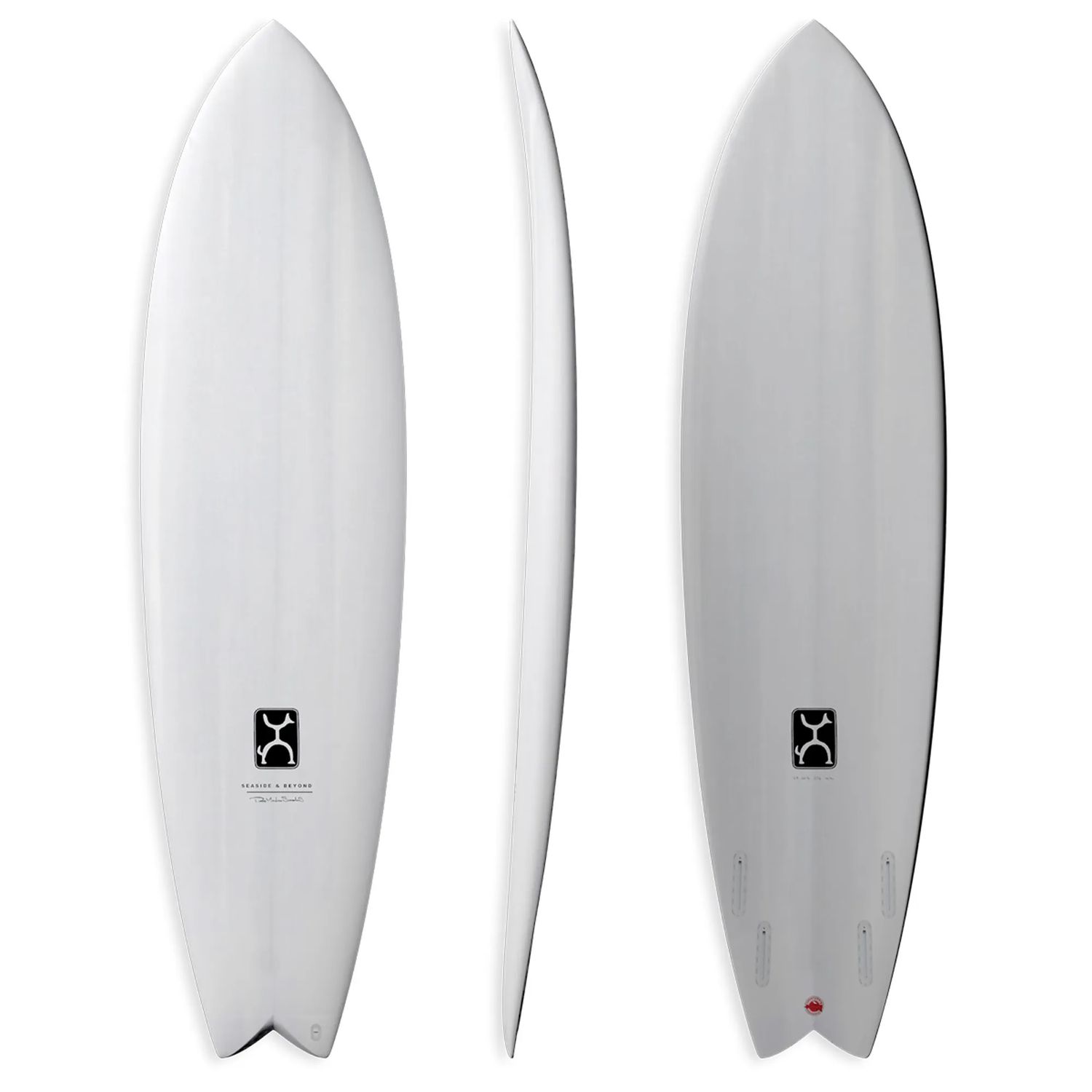 Thunderbolt Surfboards Machado 7&#39;4 Seaside &amp; Beyond White