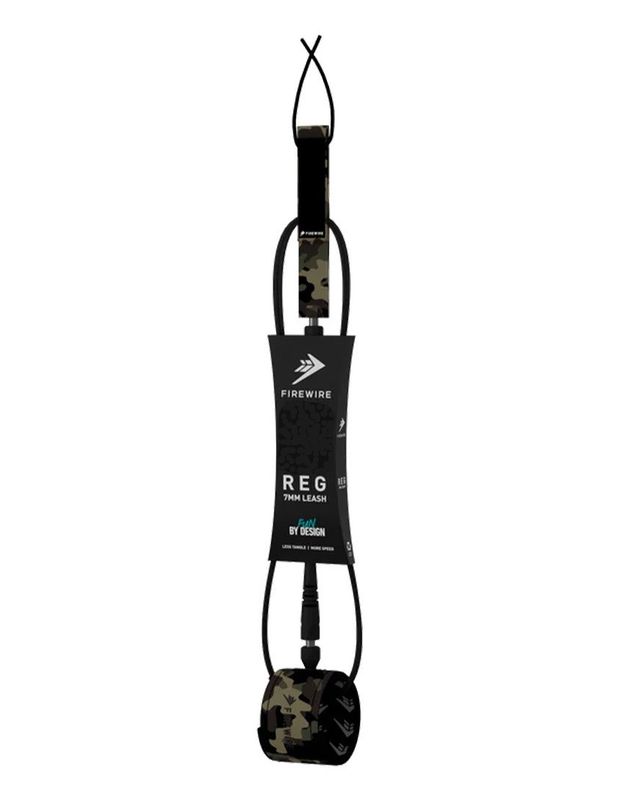Firewire All Day 7mm 10ft Longboard Surfboard Leash Camo