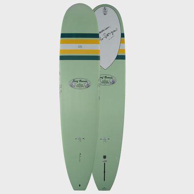 Surftech Surfboards Takayama 'In the Pink' Tuflite Green Stripe Longboard 8'6 x 22 1/2 x 2.9 64.3L