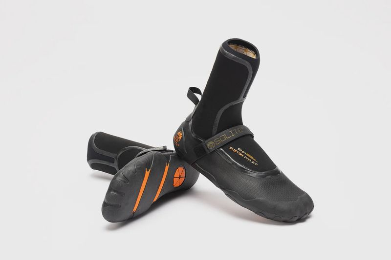 Solite 5mm Custom pro 2.0 Surf Boots US11/UK10 Black/Orange