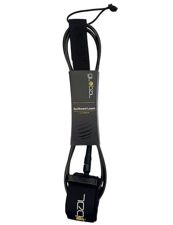 Global 7ft Black Surfboard Ankle Leash
