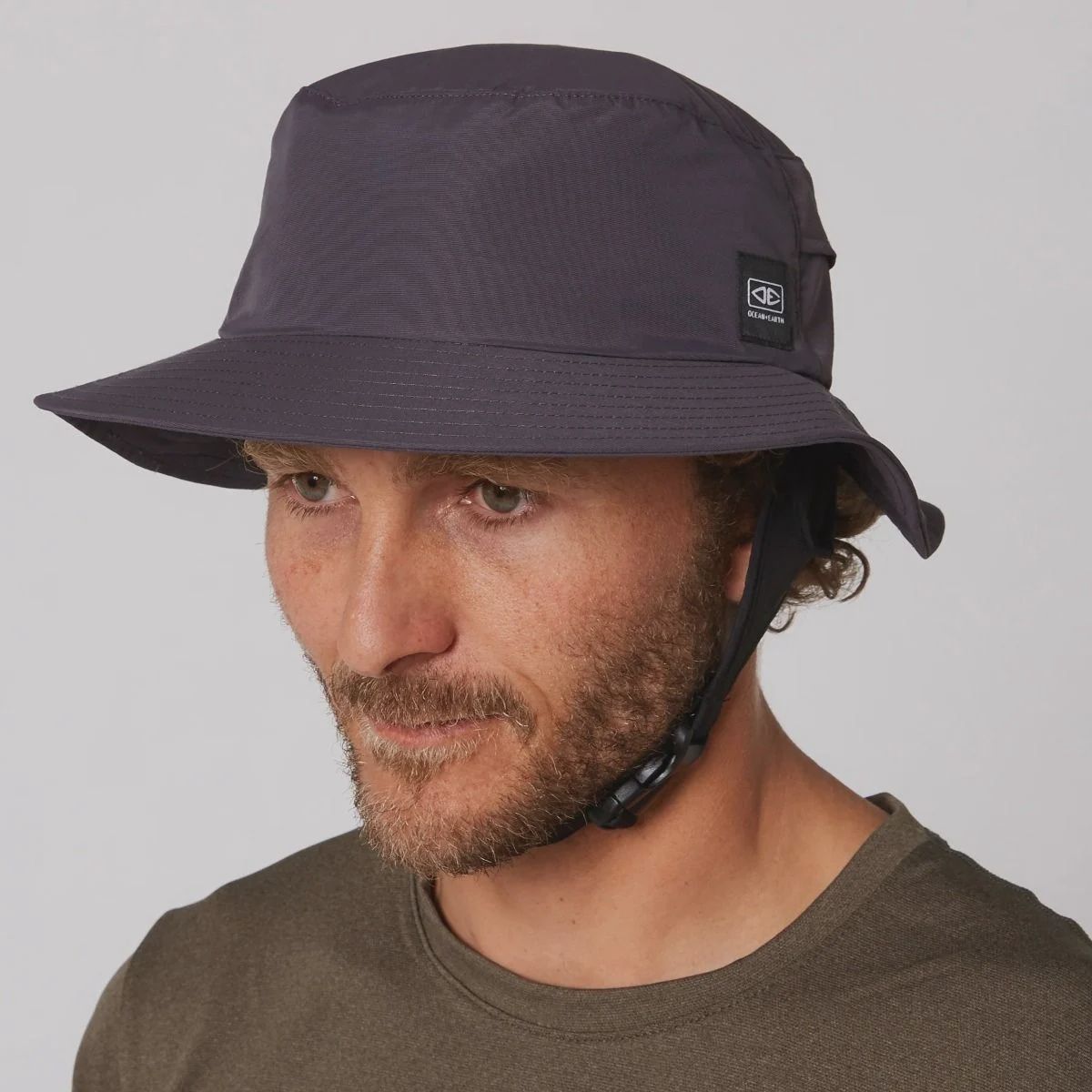 Ocean &amp; Earth Indo Stiff Peak Surf Hat - Charcoal - XLarge