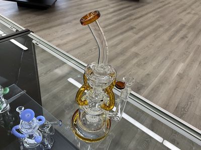 13” gravity recycler bong (amber)