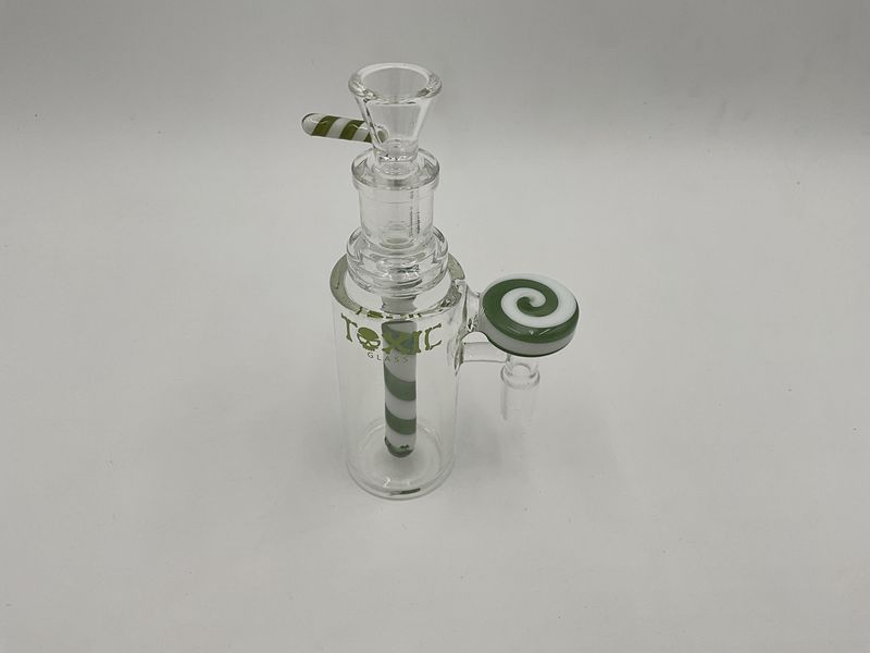 Toxic glass 14mm/90 ashcatcher swirl green