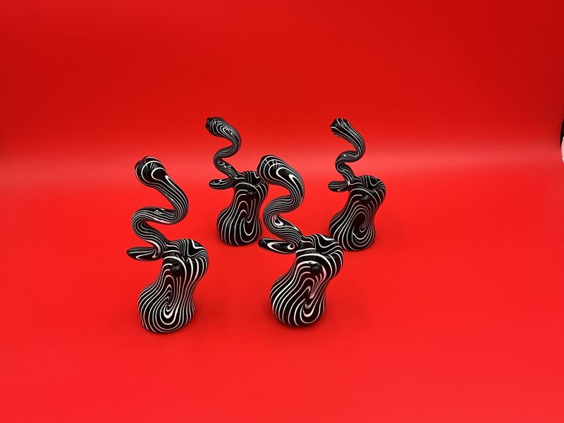 White swirl bubbler