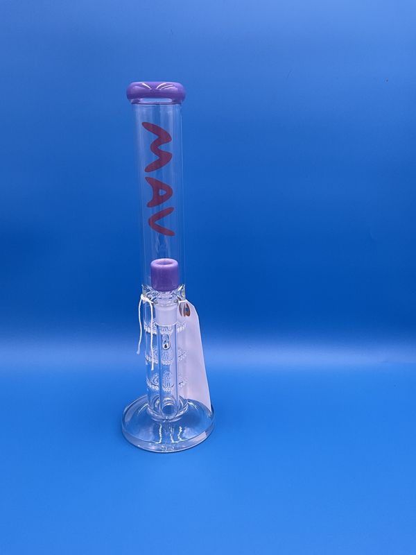 13” purple triple honeycomb straight tube