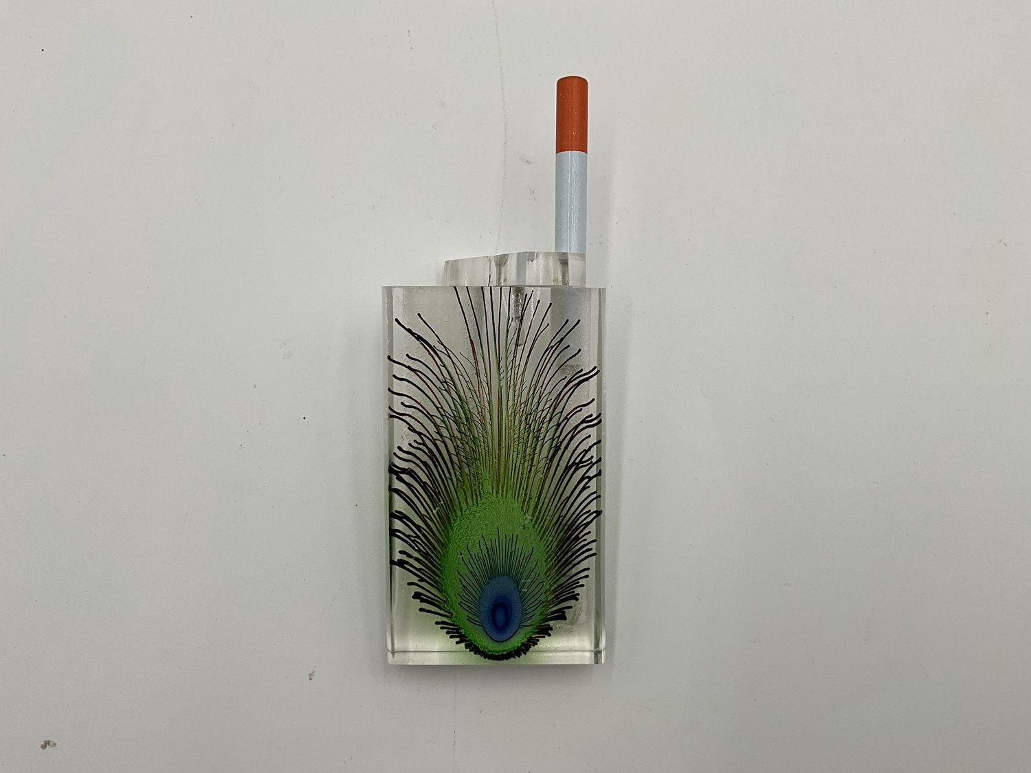 Acrylic Peacock Dugout w/ one hitter