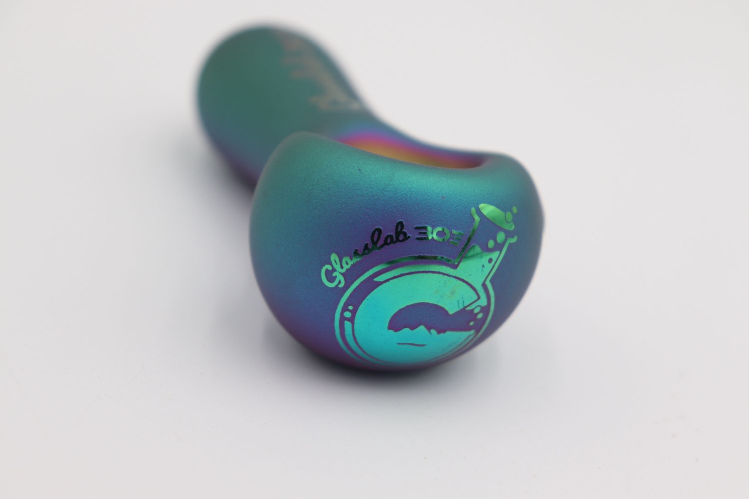 Gl hand pipe green iridescence