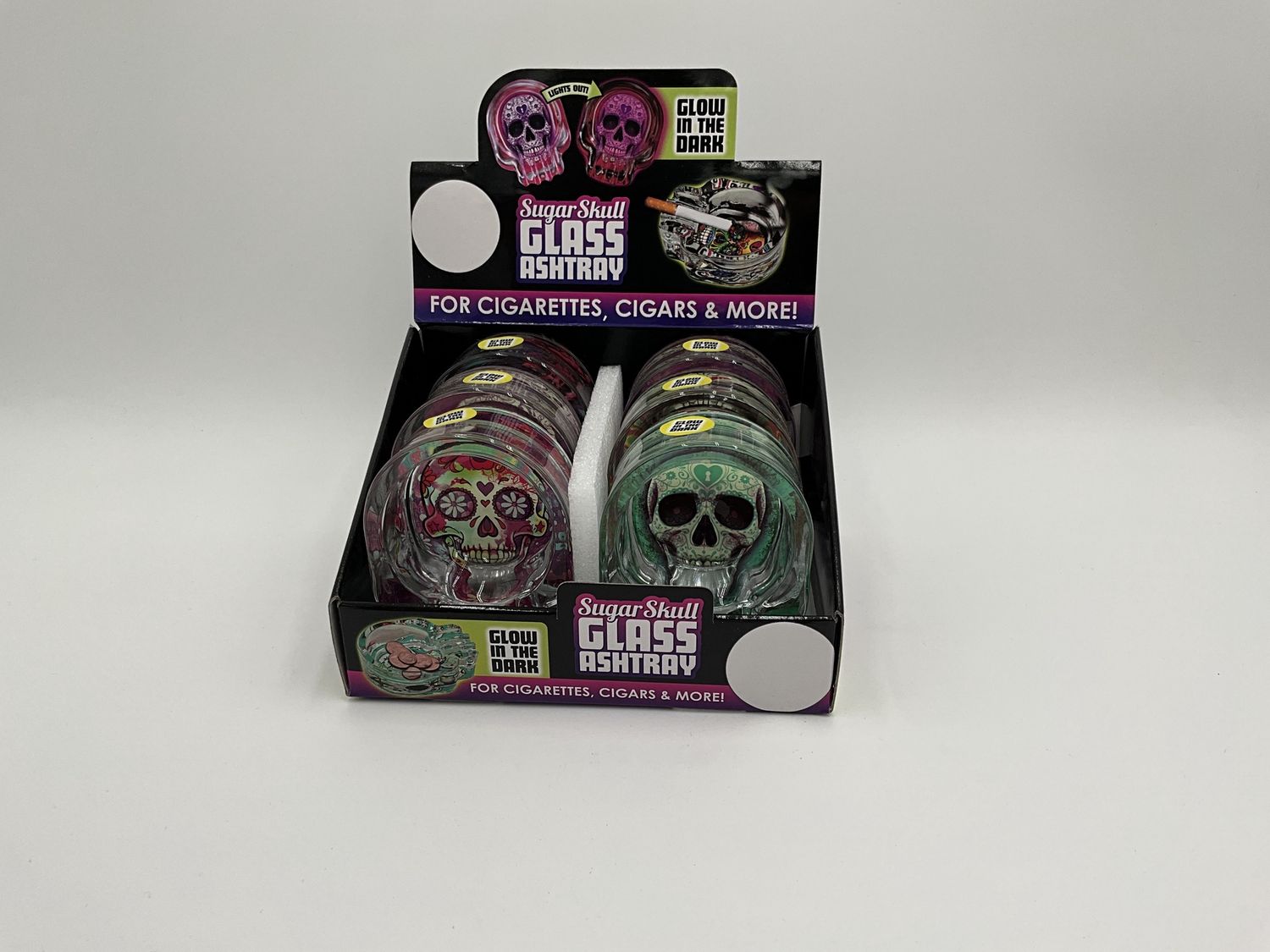 Sugar skull glow ash tray