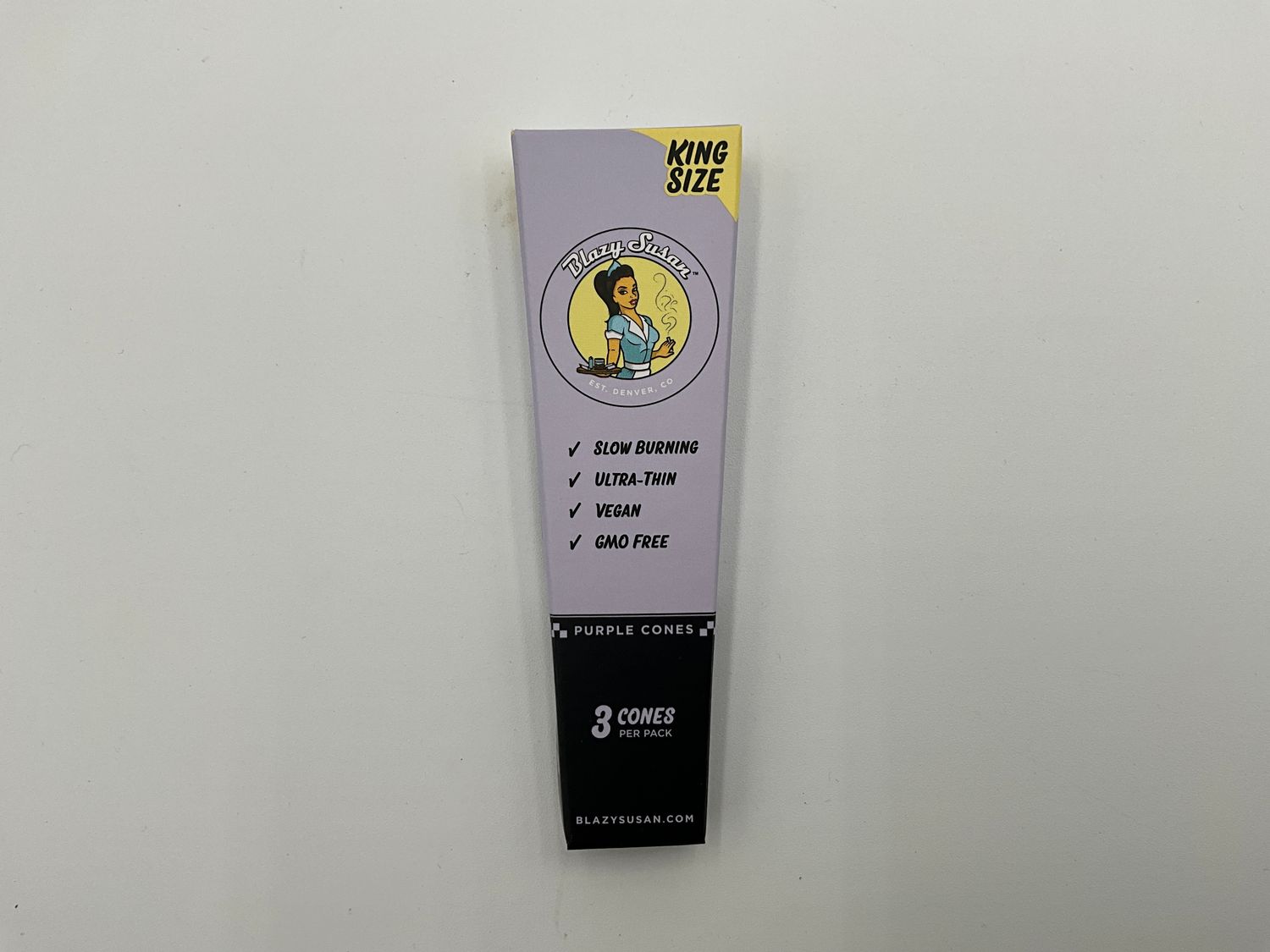 3 Pack King Size Cones Purple