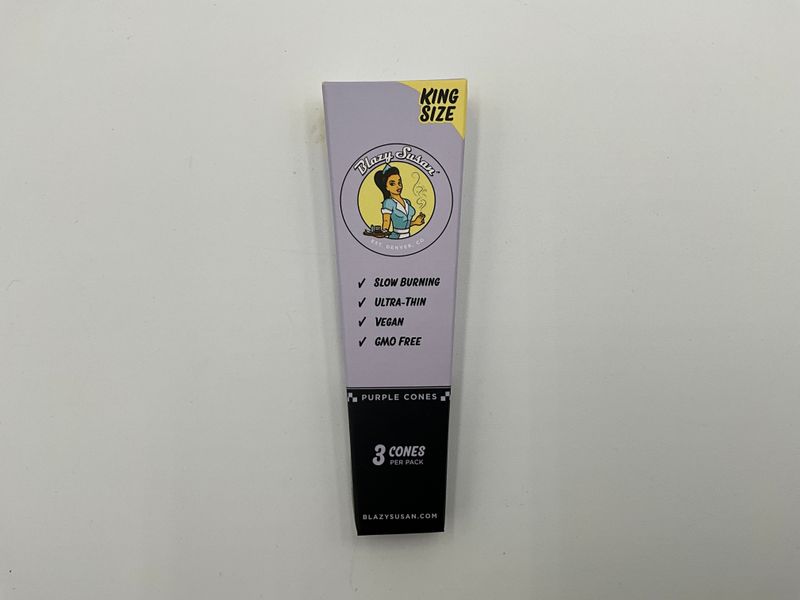 3 Pack King Size Cones Purple