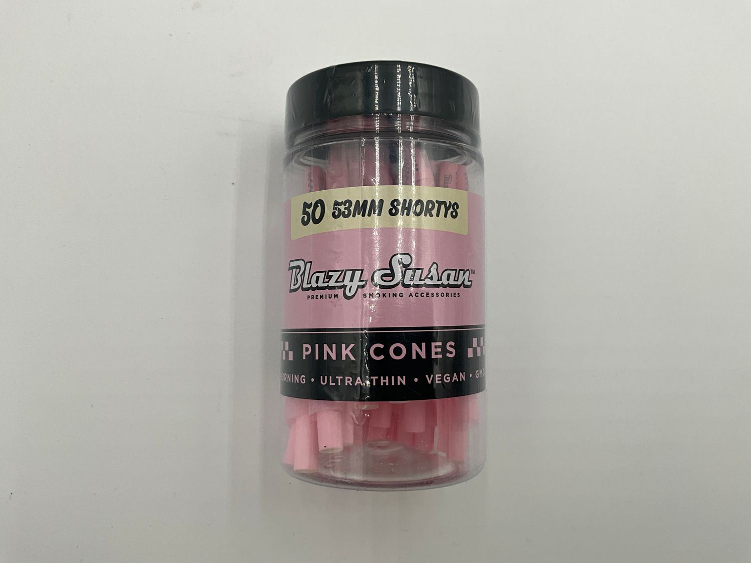 50 Count 53mm Shorty Cones Pink