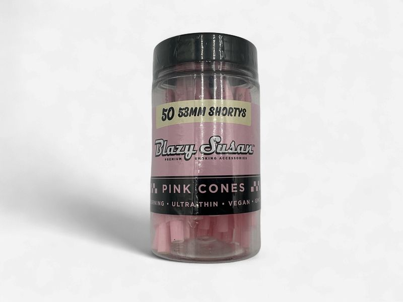 50 Count 53mm Shorty Cones Pink