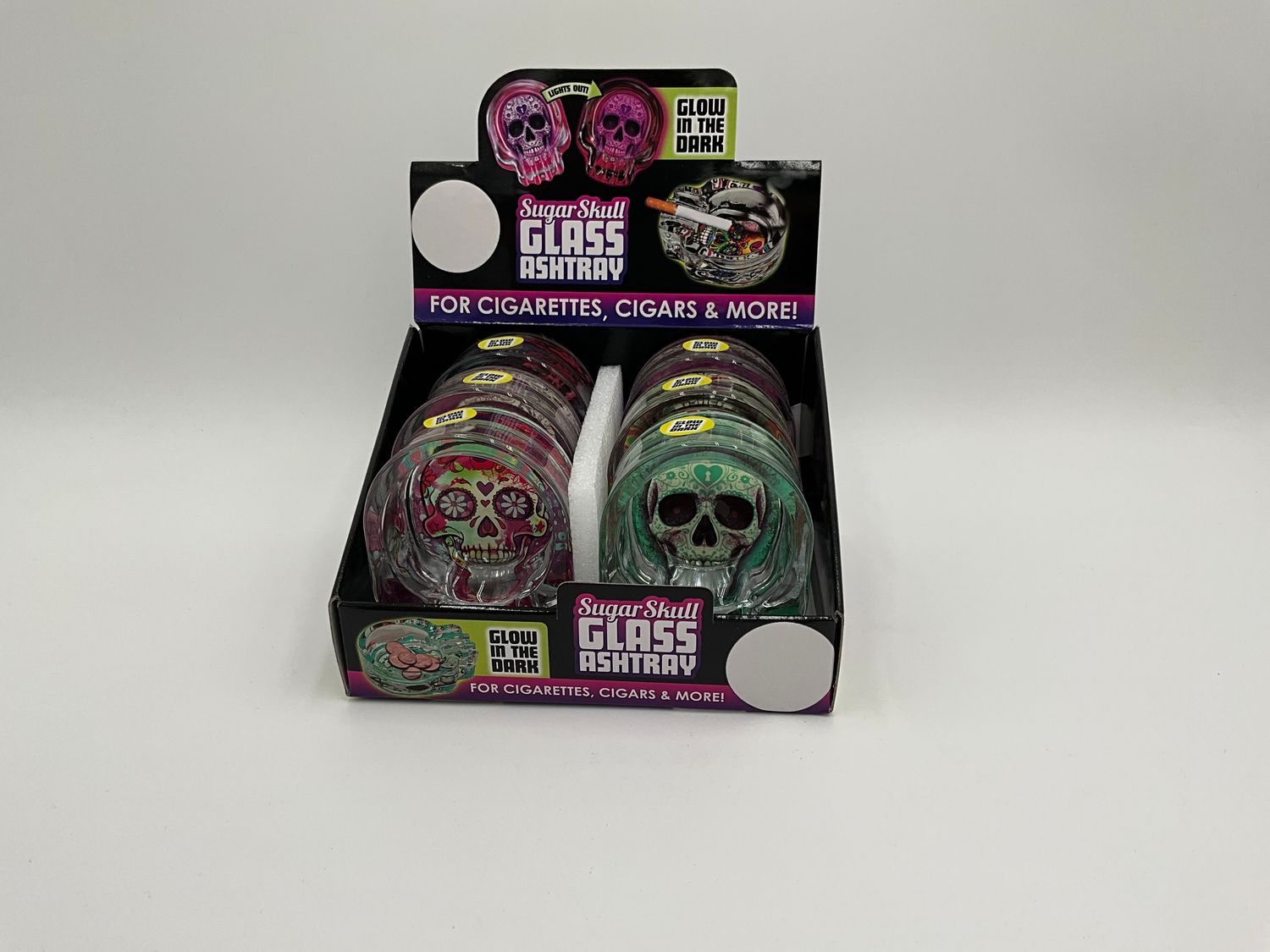 Sugar skull glow ash tray