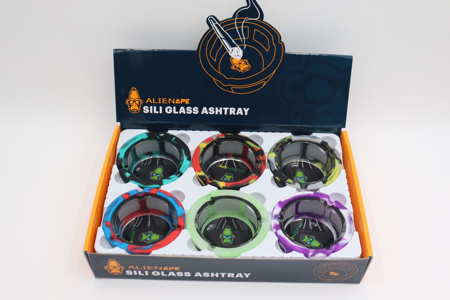 Alien ape glass/silicone ash tray