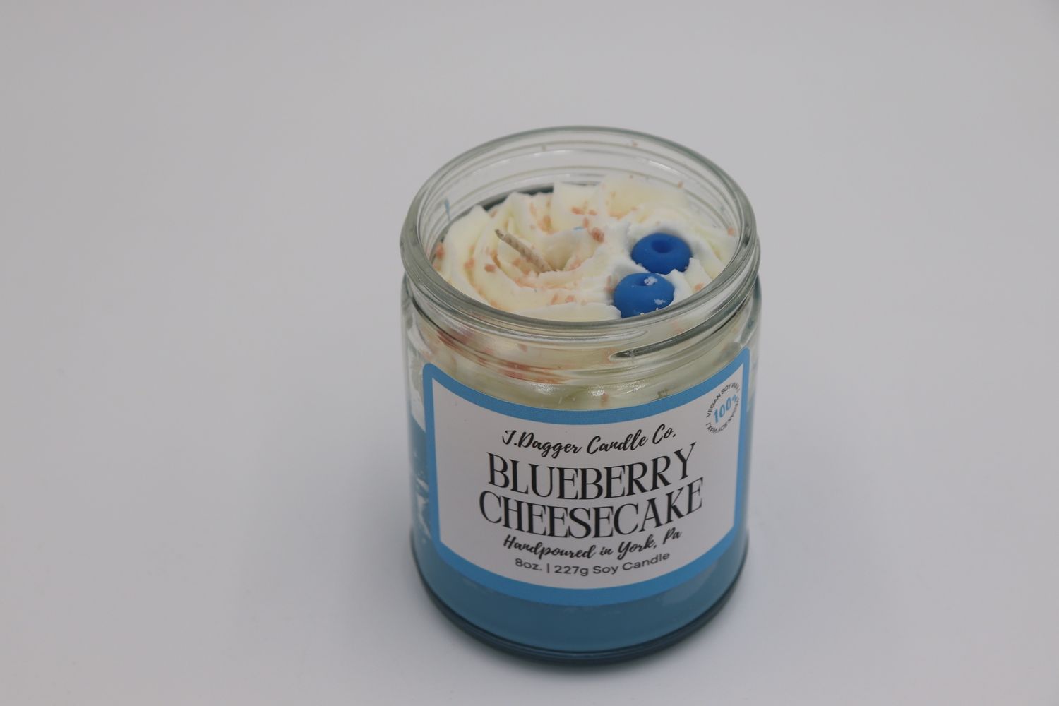 Blueberry cheesecake candle