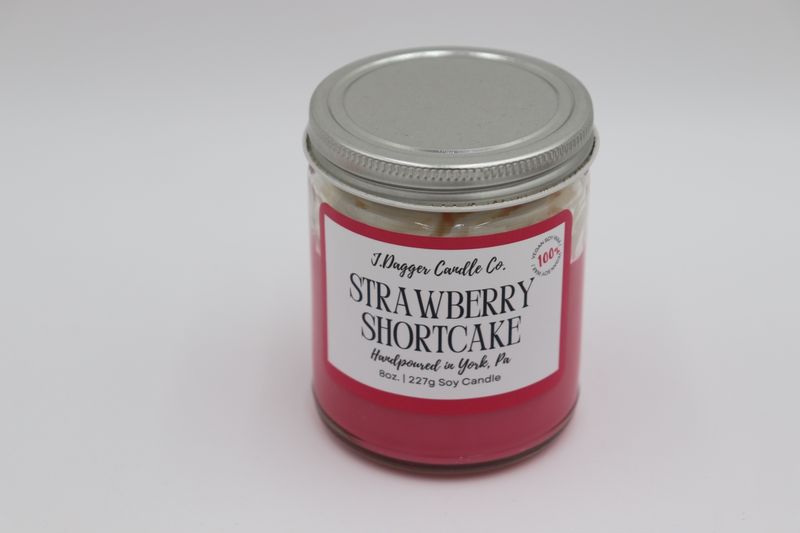 Strawberry shortcake candle