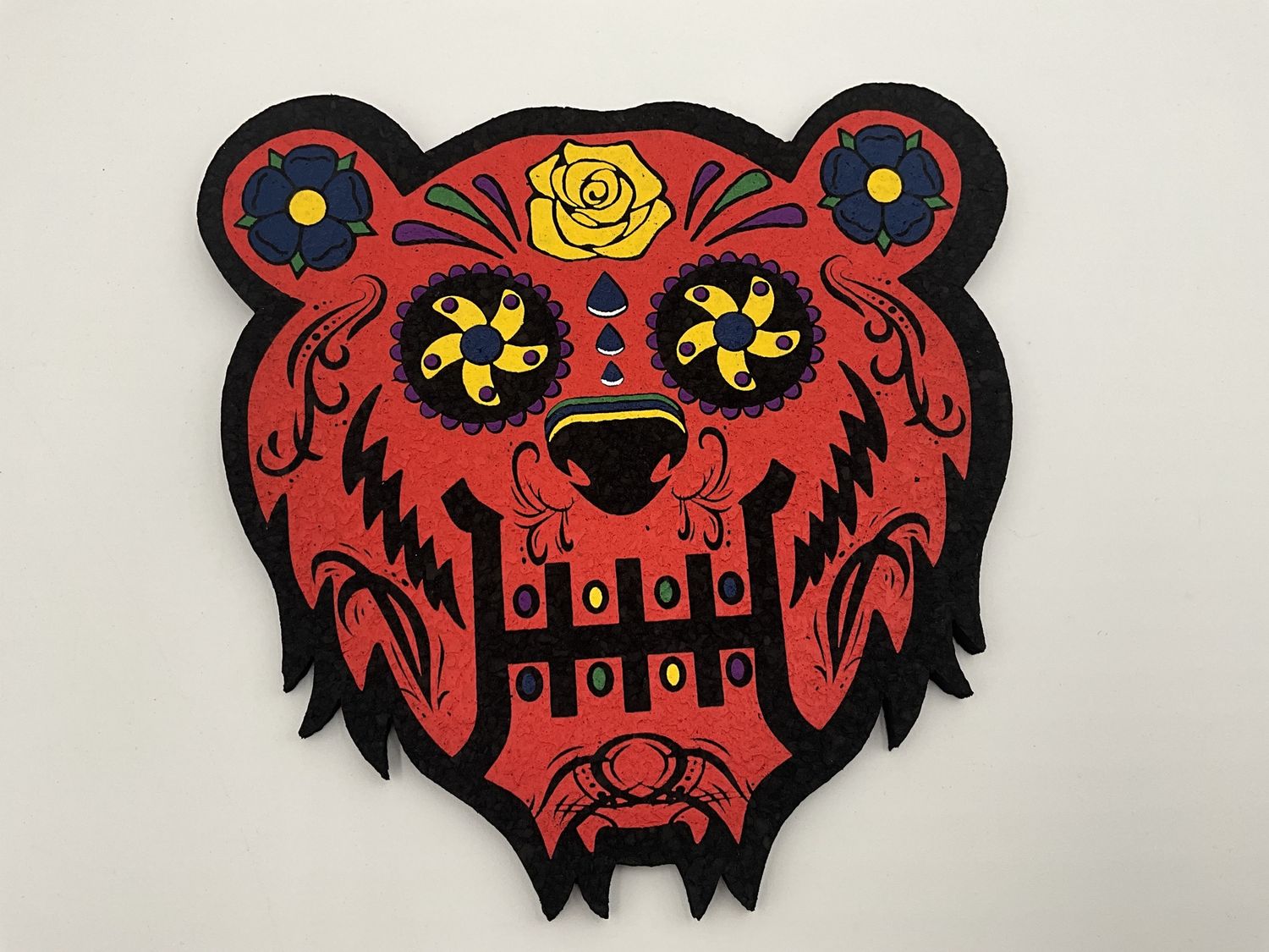 Bear quartz mood mat sugar skull bear