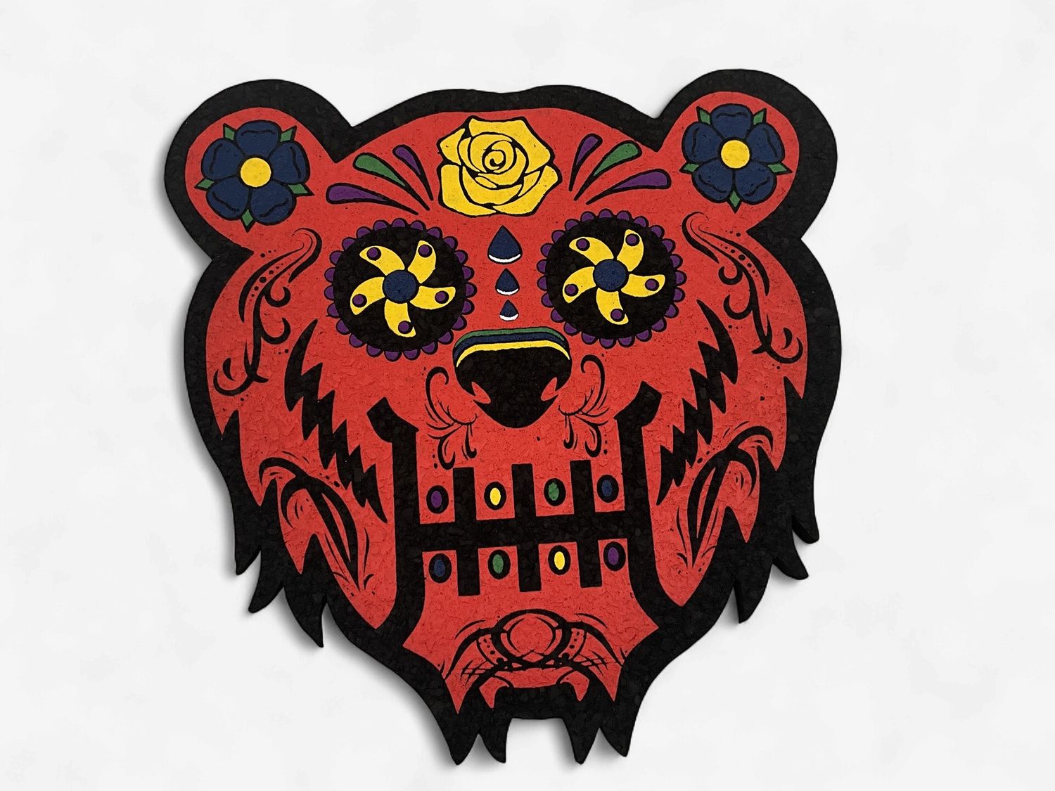 Bear Quartz Sugar Skull Face Dab Mat