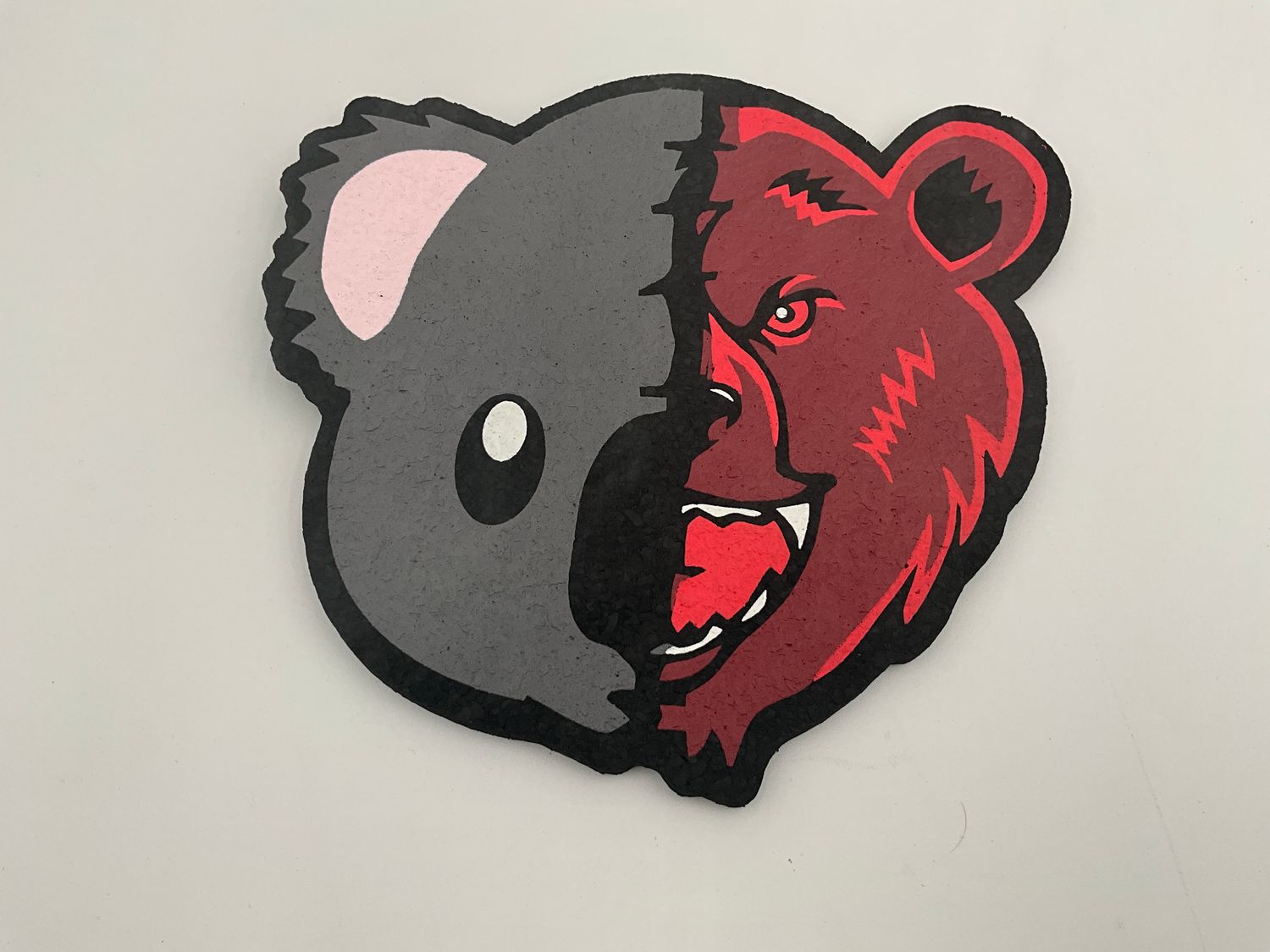 Bear Quartz Dab Mat Stitch Face